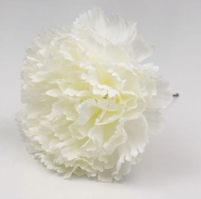 Flamenco Artificial Carnations. Sevilla Model. White